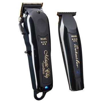WAHL Barber Cordless Combo (Magic Clip & Detailer ) Black